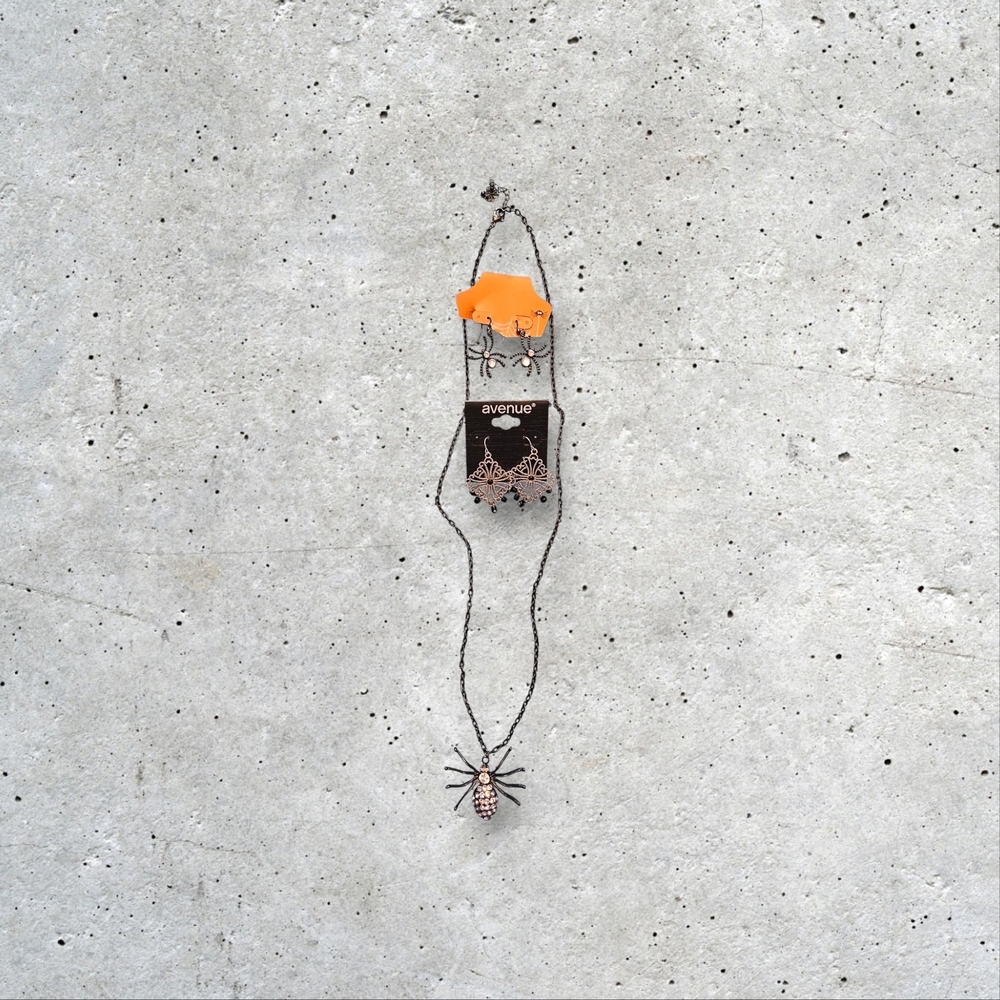 Spider Necklace and Earring Set